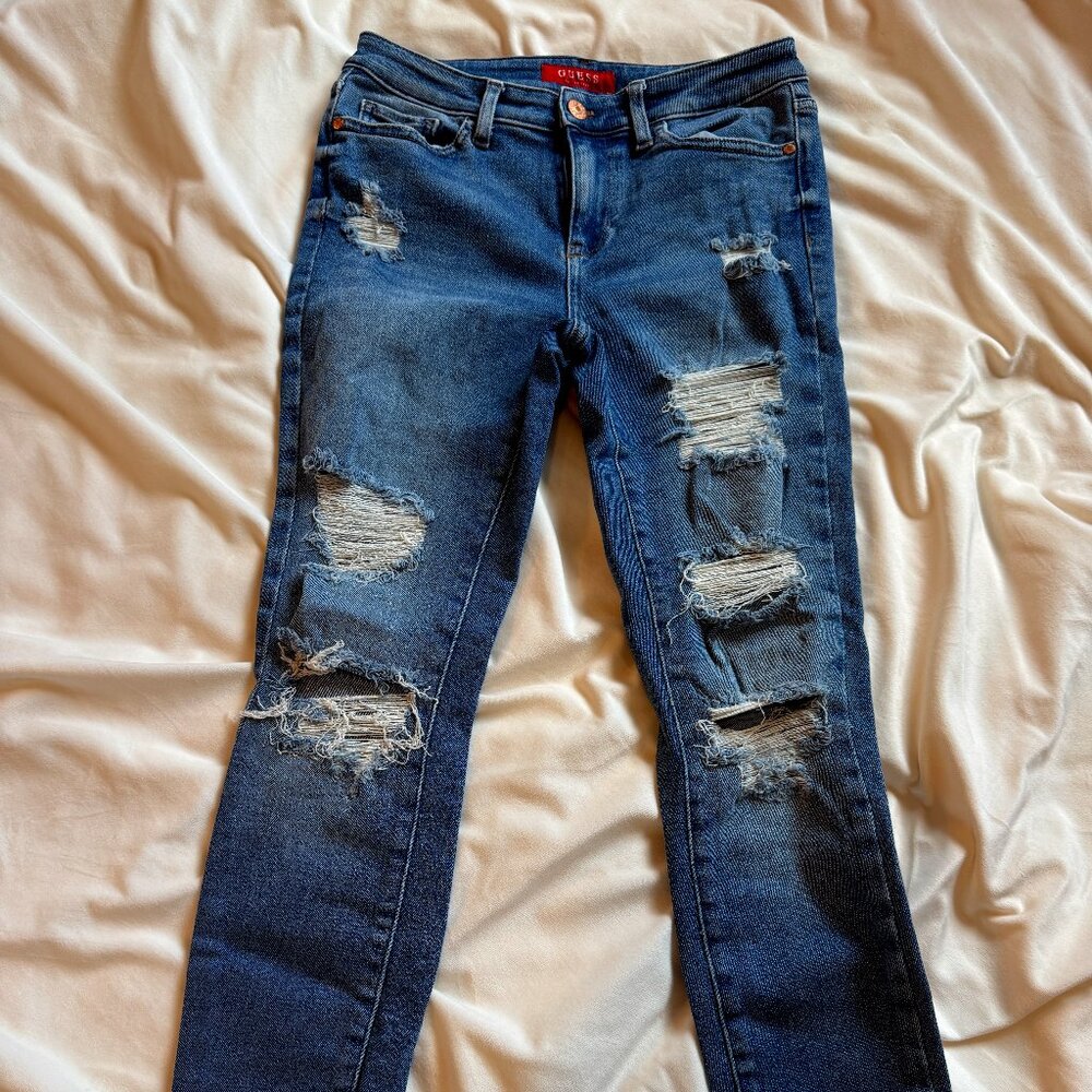 Guess Los Angeles Distressed Skinny Jeans Women’s Size 27 / US 4
